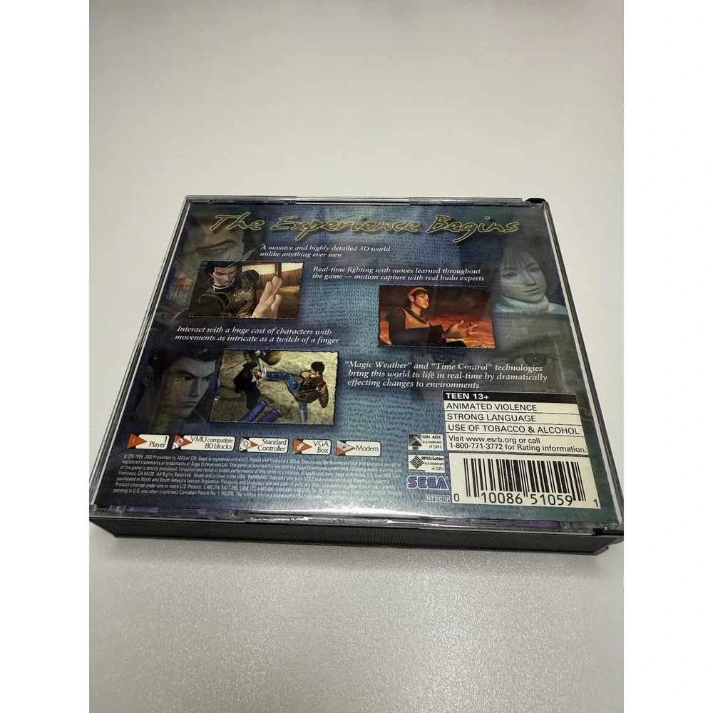 Shenmue Sega Dreamcast Incomplete Missing Disc 1 Manual Included